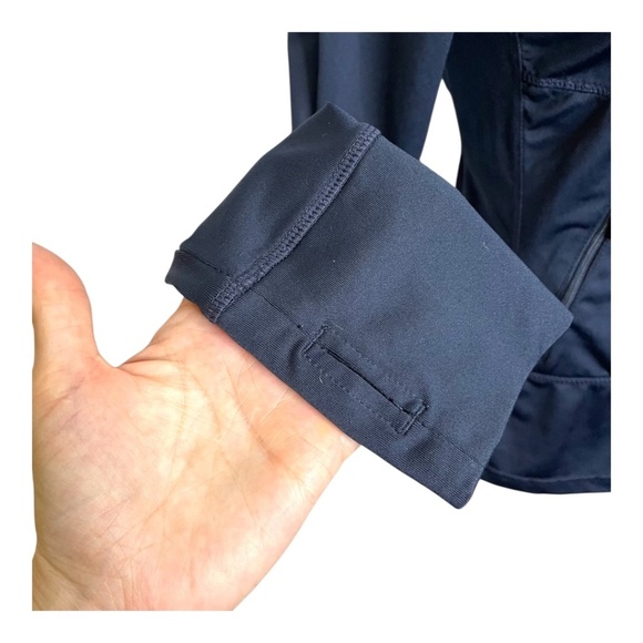 Navy Blue Stretch Zip Up Activewear Jacket - Picture 5 of 8